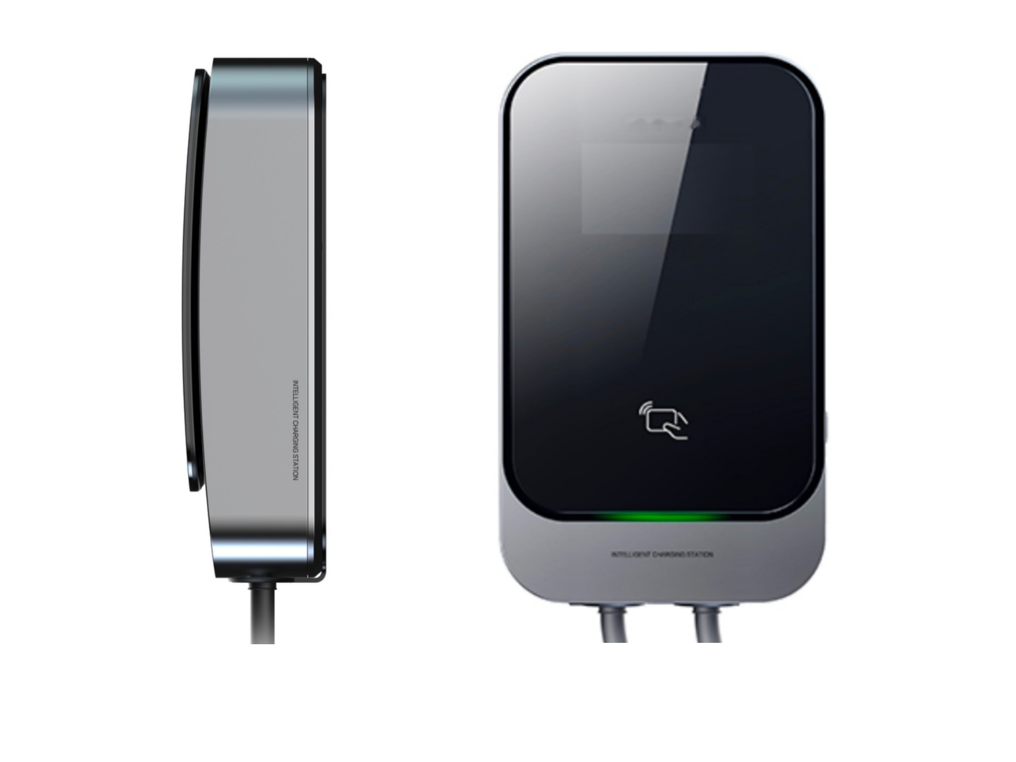 eectec EQ AC charger, front and side view