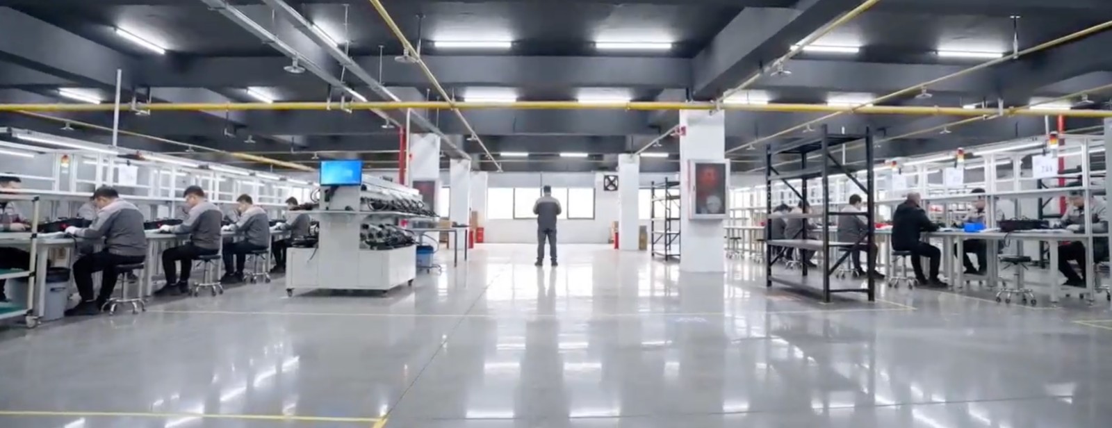 Charger assembly line at eectec's factory in Jingzhou, Hubei